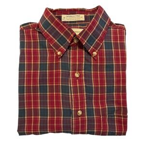 Arrow Tournament‎ Wrinkle Free Plaid Button Down Shirt - Mens Medium